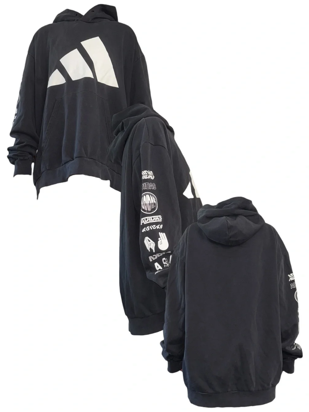 Adidas Trefoil Print Hoodie Sweatshirt